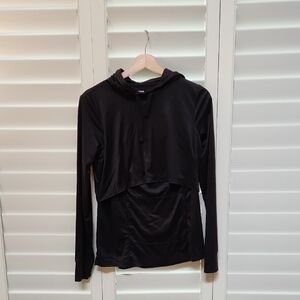 Motherhood Maternity Black Nursing Hoodie